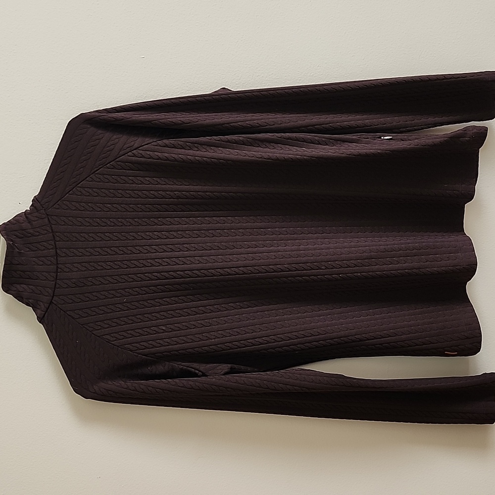 Lucy Chocolate Brown Cable Knit Full-Zip Jacket Activewear - Picture 7 of 7